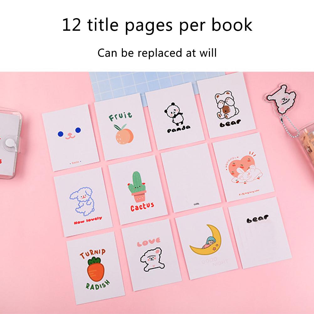 Мини Прозрачные Обложки для 3-кольцевого Блокнота с Внутренним Листом в Клетку и Карманами для Вкладышей Мини Блокнот на Свободных Листах Прозрачный ПВХ