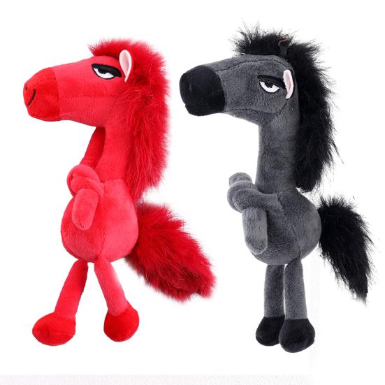 Plush Horse Keychain Lucky Horse Mascot Pendant for Bag Backpack Purse Fluffy Horse Keyring Cony Pony Doll Ornament