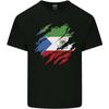 Torn Flag Equatorial Guinea Unisexs Light Cotton TShirt