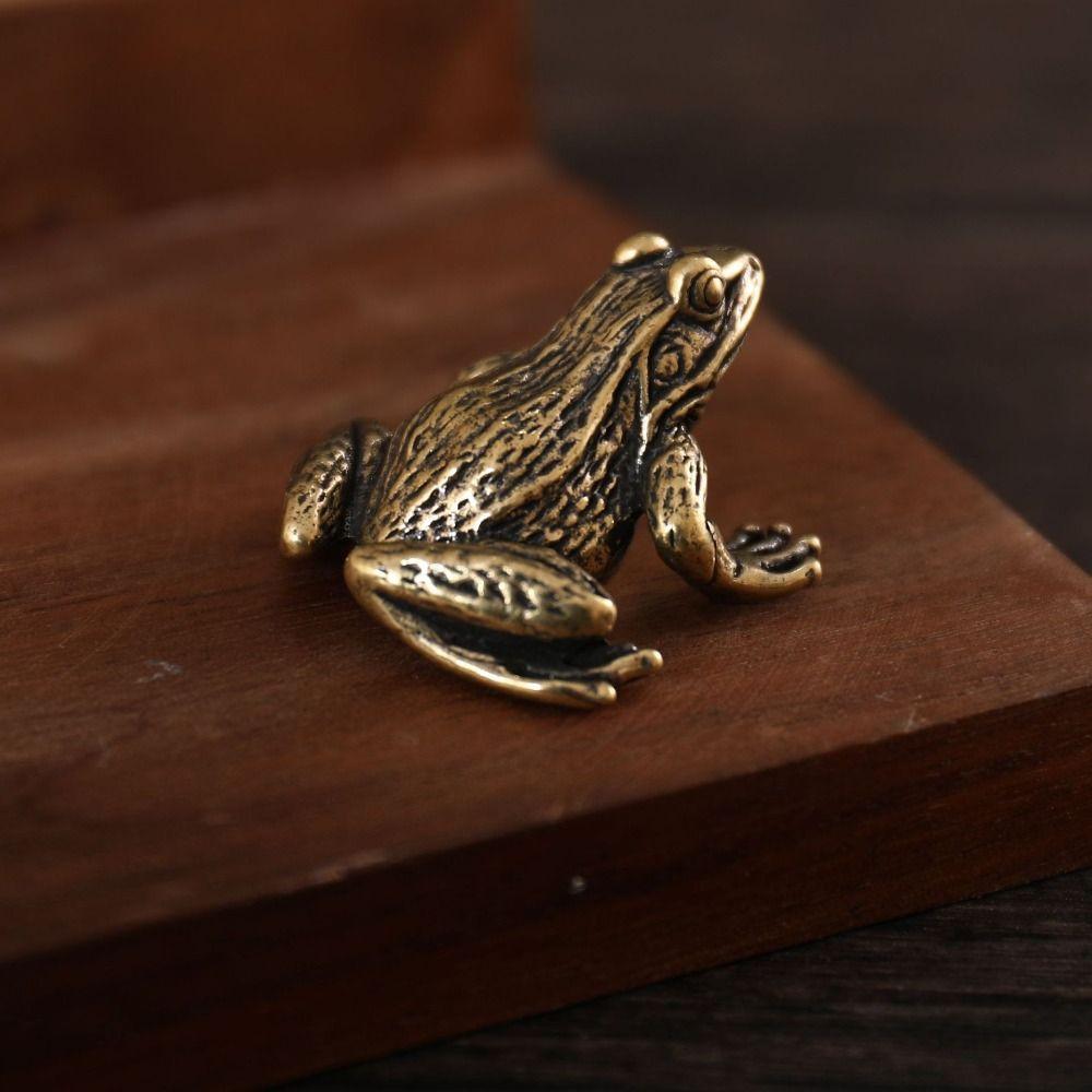 Small Copper Frog Copper Flower Skin Frog Tea Pet Water Frog Home Decor