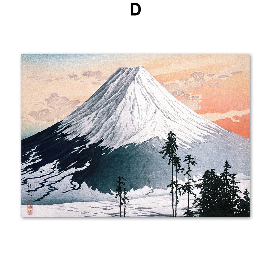 Бабочка кран крепление Фудзи кленовый лист настенная живопись на холсте плакаты на скандинавскую тему и принты настенные панно для декора гостиной