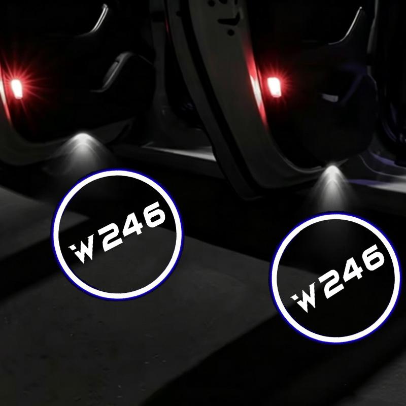 2PCS LED Car Door Welcome Lights for Mercedes Benz B Class W246 2012‑ Ghost Shadow Courtesy Projector Lamps Accessories