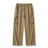 Весенние высококачественные и универсальные свободные хлопковые повседневные брюки для мальчиков на лето, свободные прямые брюки с несколькими карманами для мужчин