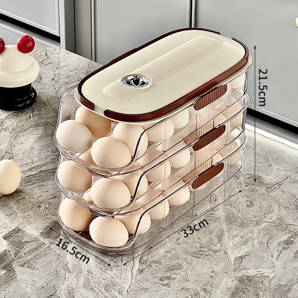 Household Rolling Egg Storage Box Automatic Scrolling Egg Storage Box  Kitchen Dedicated