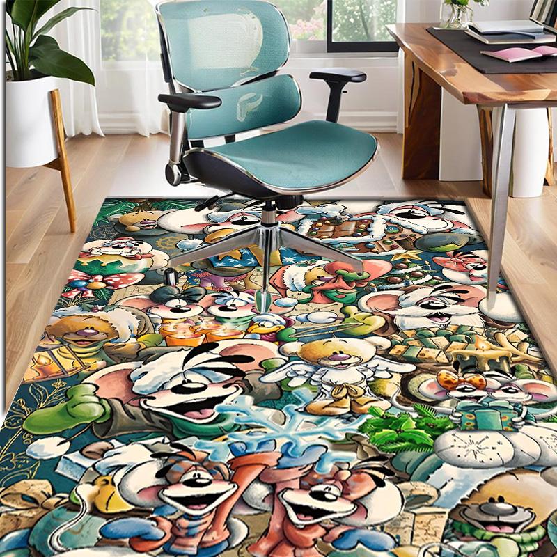 Diddl Pattern Rug, Indoor/Outdoor Mat, for Picnic, Gameroom, Bedroom, Office, Living Room, Home Decor Carpet, Birthday Gift