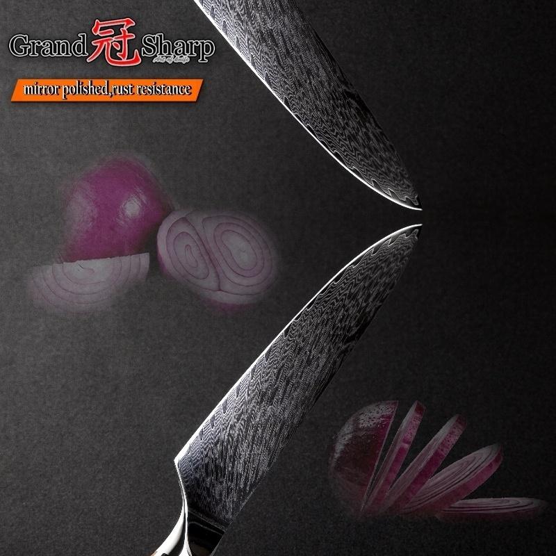 7,5-дюймовый кухонный нож из дамасской стали, 67 слоев VG10, японские ножи из дамасской стали, высокоуглеродистый кухонный нож шеф-повара
