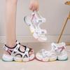 Platform Women Sandals Rainbow Sole Girls Beach Shoes 2025 New Summer Gladiator Sandles for Woman Wedge Sandalias Casual Shoes
