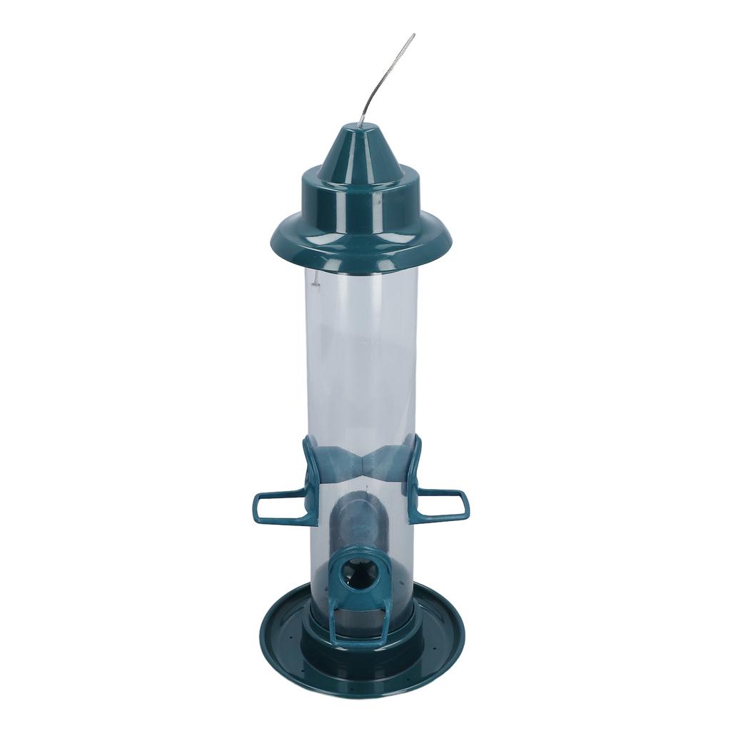 Подвесная кормушка для птиц, защищенная от белок, с регулируемым крючком, автоматическая кормушка для птиц с 4 жердочками для улицы