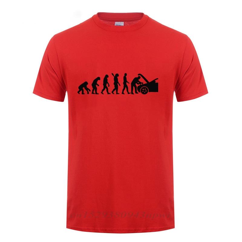 Fathers Day Present Funny Birthday Gift For Dad Husband Boyfriend Men Evolution Auto Mechaniker Mechanic Car Cotton Tshirt