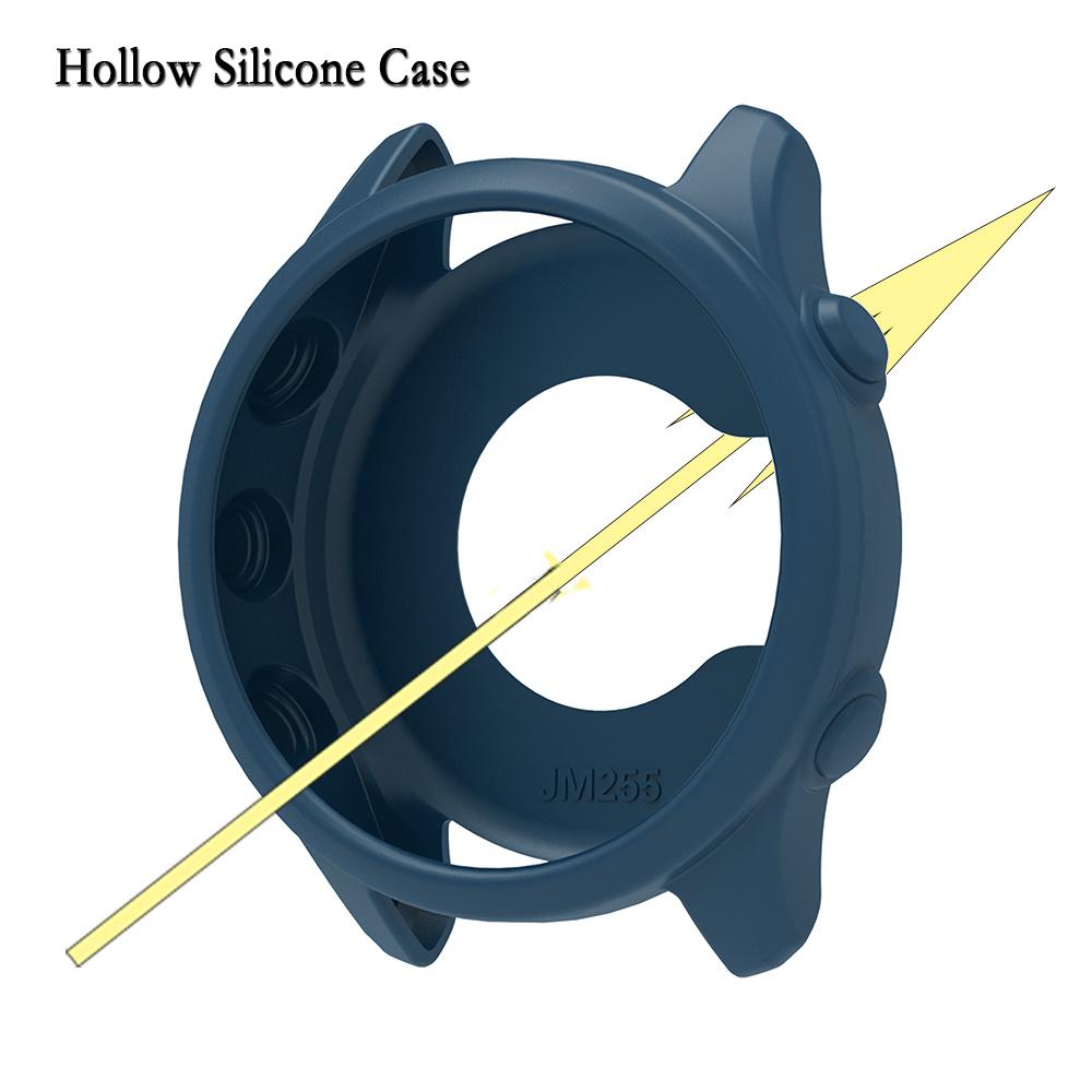 Для Garmin Forerunner 255/265 Ремешок для часов + Чехол для часов Серебристая Пряжка Браслет на запястье Высококачественный Прочный Силиконовый Умный Ремешок