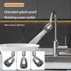 Faucet Extender Three-speed Adjustment Kitchen Filter Water Nozzle No-replacement Filter Element Tap Water Splash-proof Bubbler