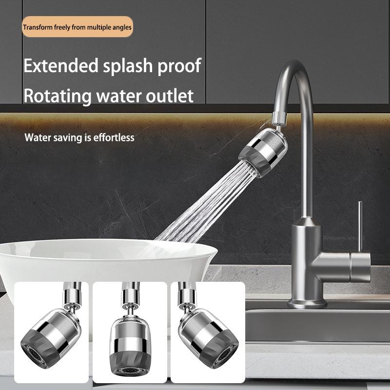 Faucet Extender Three-speed Adjustment Kitchen Filter Water Nozzle No-replacement Filter Element Tap Water Splash-proof Bubbler