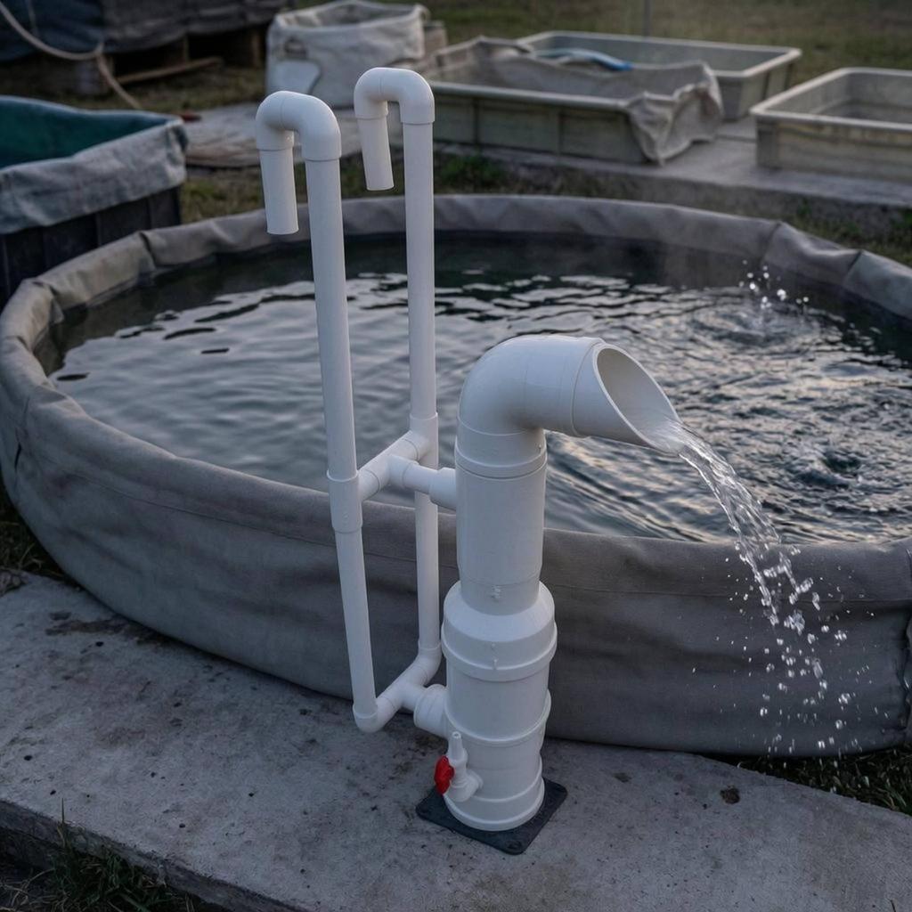 Белый вертикальный трубчатый система толкатель воды в пруду, жесткий, для работников аквакультуры