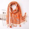Fashion Bright Striped Line Tassel Viscose Shawl Scarf Lady High Quality Wrap Headband Bufandas Muslim Hijab Sjaal 180*90Cm