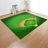 Modern Baseball Field Pattern Area Rugs Green Carpet Suitable for Living Room Kitchen Bedroom Laundry Room,Home Decorations