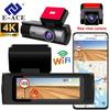 3'' Dash Cam 4K Car Dvr Dual Lens Buit-in WIFI GPS Support Rear 1080P Rear View Camera 24H Parking Mode Black Box