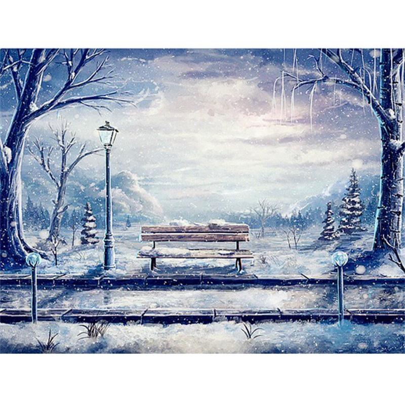 Winter Snow Landscape DIY 5D Diamond Painting Full Round Resin Diamond Embroidery Rhinestones Mosaic Cross Stitch Home Decor