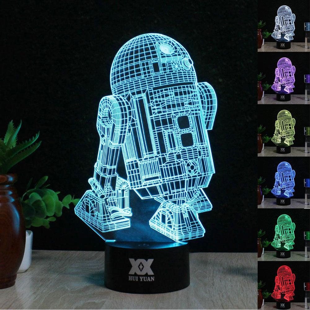 Star Wars Mini 3d Night Lamp For Kids Room And Collectors