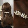 Elegant Floral Hair Barrette, French Clip Spring Hair Claw,  Accents, Bridal Hair Accessory For Half-Up Hairstyles