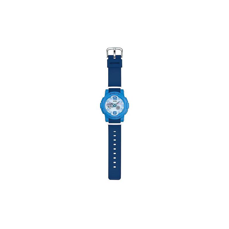 Casio BABY-G Серия тематических часов Классический циферблат Персонализированный цифровой механизм Яркий океанский стиль Кварцевый механизм Ремешок из смолы Японский и корейский BGA-180-2B3