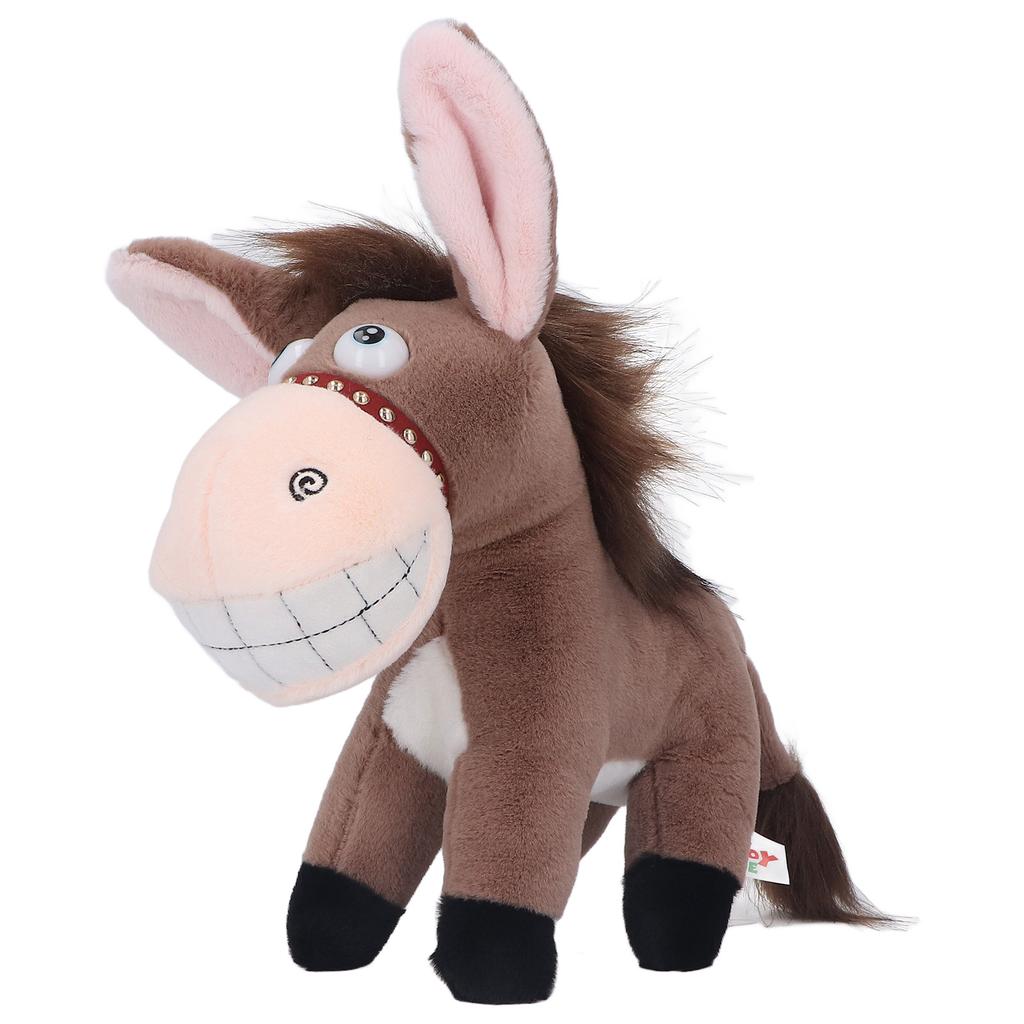 Donkey Stuffed Animal Toy Cute Soft Comfortable Vivid Donkey Plush Toy for Kids Boys Girls Brown