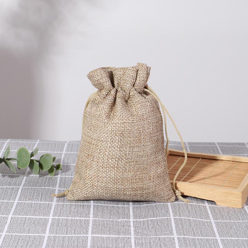 10Pcs Cotton And Hemp Bundle Pocket Gift Bag For Children'S Day Gift Packaging Bag Diy Candy Wedding Product Packaging