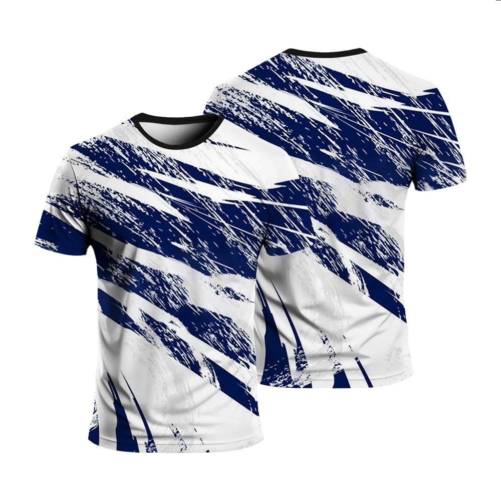 Summer Line Graffiti 3D Print T-Shirts Streetwear Men Fashion Casual Oversized O-Neck Short Sleeved T Shirt Tees Tops