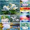 DIY Swan 5D Diamond Painting Full Round Resin Animal Diamont Embroidery Mosaic Cross Stitch Kits Wall Art Home Decor Gift