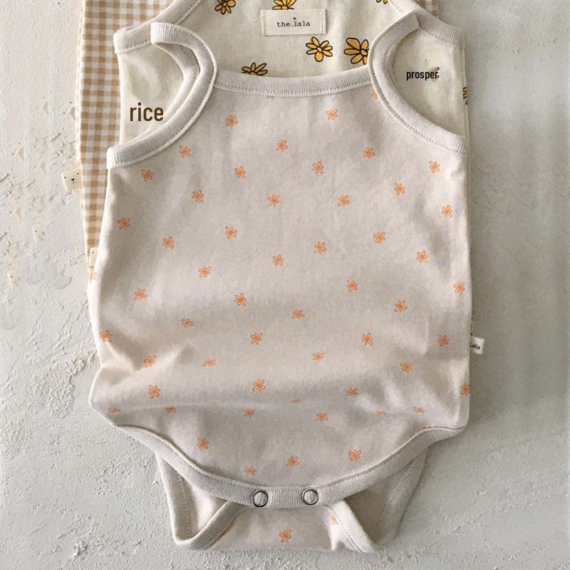 Korean Baby Soft Cotton Sling Jumpsuit - Summer Vest