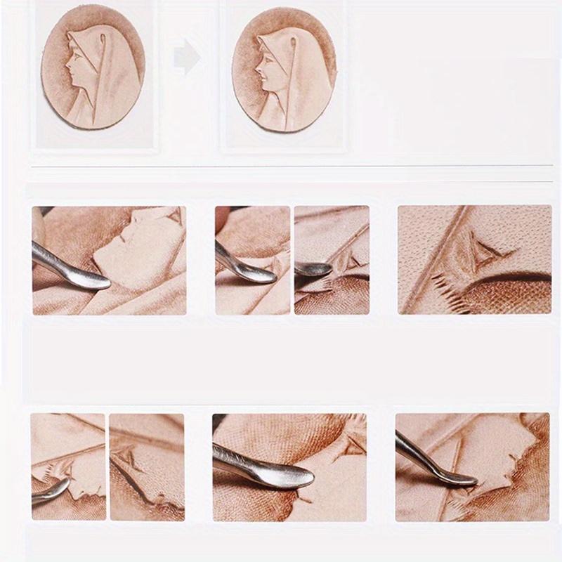 2pcs Leather Craft Tool Set Modeling Stylus Carving Tool Embossing Carving Blade Press Design Tool