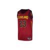 Баскетбольная майка Cleveland Cavaliers, Леброн Джеймс, вышивка SW, фанатская версия, мужская, бордовая 903978-677