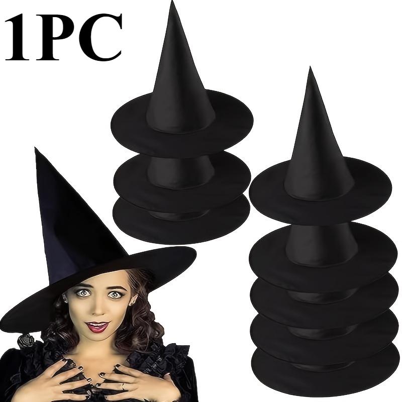 Хэллоуинская шляпа ведьмы Черная шляпа ведьмы Аксессуары для костюма для внутреннего и наружного украшения на Хэллоуин, Подходит для дома, двора, крыльца, потолков