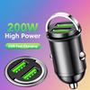 100/200 Вт USB Автомобильное Зарядное Устройство Быстрая Зарядка для IPhone QC3.0 Мини PD USB Type C Автомобильное Зарядное Устройство для Мобильного Телефона Xiaomi Samsung Huawei