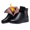 2024 Fashion Cotton Boots Women's Winter Velvet Thickened Flat-soled Short Boots Soft-soled Non-slip Warm Cotton Shoes Leather Shoes Mother Shoes