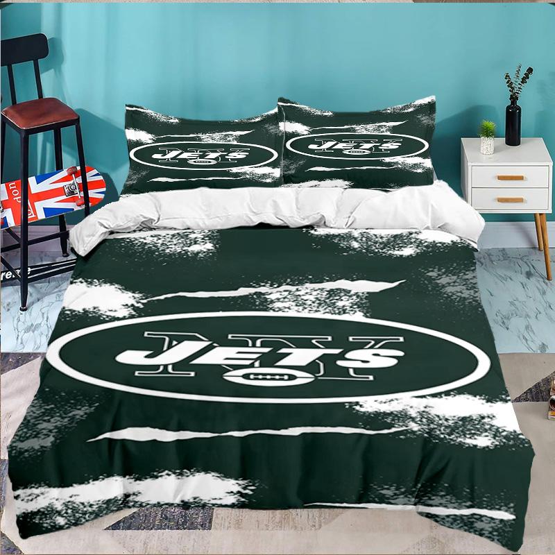 New York Football Logo 3pcs Bedding Set,Including 1pc Duvet Cover And 2pcs Pillowcases Perfect Gift for Christmas,Ideal for Bedroom, Dormitory
