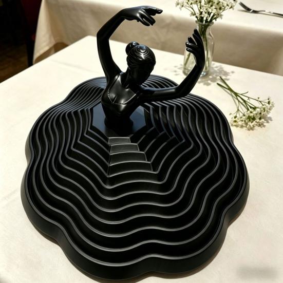 3D-печатные украшения для балерины Вращающаяся скульптура балерины Вращательное движение Элегантный настольный декор для дома, офиса, творческих пространств Подарки