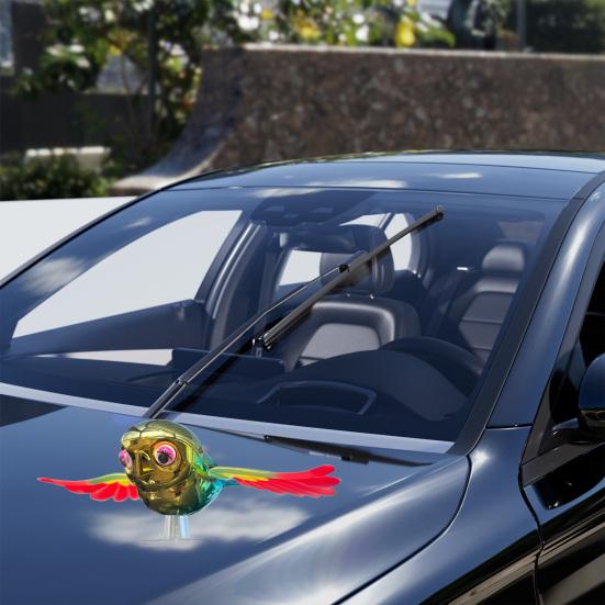 1/2Pcs Imitation Bird Car Decorative Flying Birds with Wind-Activated Swinging Wings Wind Speed Activated Bird Vehicle Decor