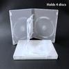 Empty Cd Case Pp Plastic Milky Transparent Cd Case Cd Case Capacity 4-8 Discs