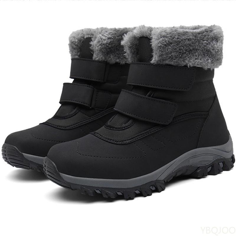 Women's Autumn Winter High Top Simple Comfortable Oversized Cotton Shoes with Thick Insulation Warmth Anti Slip Snow Boots