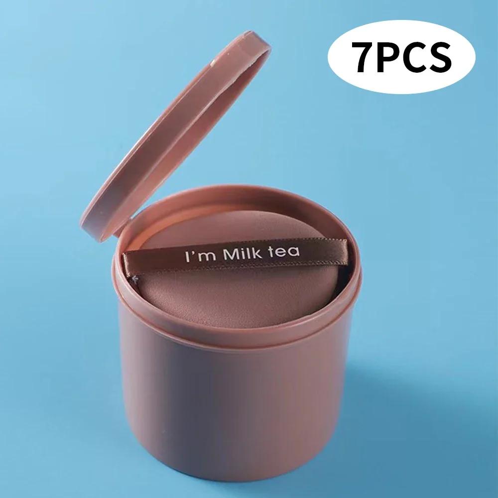 Набор пуховок в штучной упаковке, спонж для лица, тональный крем, профессиональные пуховки круглой формы, портативные мягкие косметические пуховки, женский инструмент для макияжа