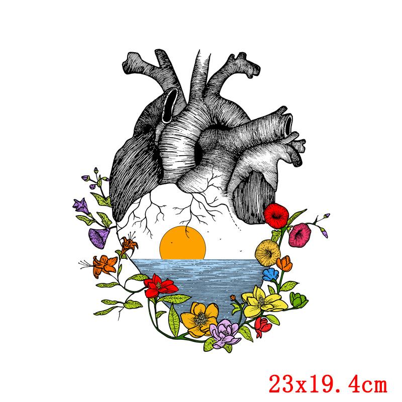 Органы тела Легкие Сердце Термо Наклейки На Одежду Бабочка Утюг На Переносе Одежды Термопереносы На Одежду Футболка