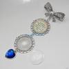 HX6F Elegant Bridal Bouquet Photo Charm Unique Accessory Photo Charm Bowknot Lapel Pin Jewelry For Wedding Day