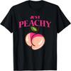 Классная летняя фруктовая ретро футболка с графикой Just Peachy & keep it Peachy