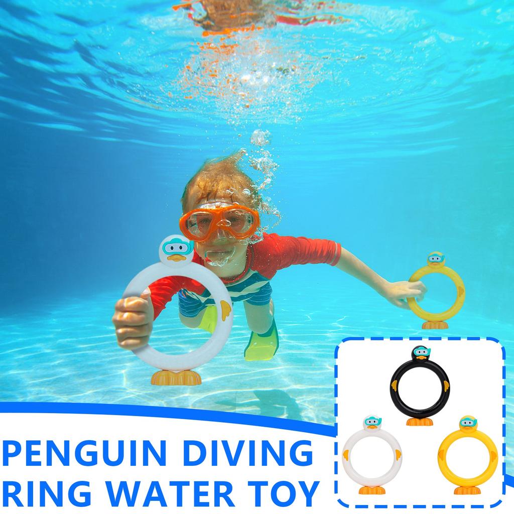 Набор колец для ныряния с пингвинами – Игрушки для тренировки задержки дыхания для детской практики плавания и игр в воде