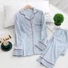 Lover Pajamas Set Spring Autumn Cotton Jersey Sleepwear Women Long Sleeve Trouser Suits Pyjama Pour Femme Solid Loose Home Wear