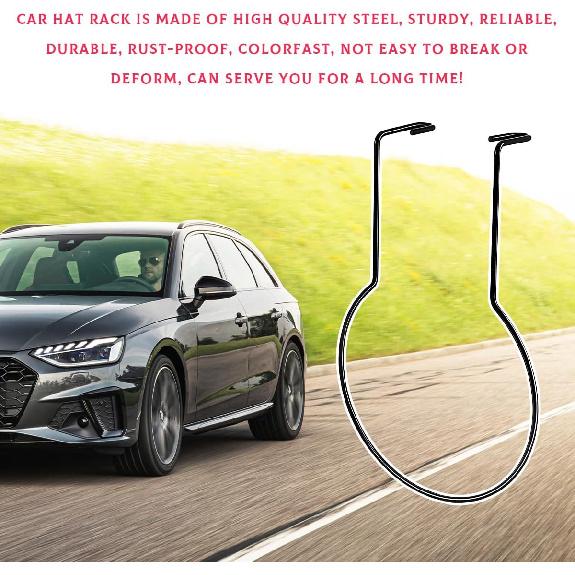 2 PCS Car Cowboy Hat Holder, Hard Metal Automotive Hat Holder For Keeping Hat Shape, Seat Back Organizers For Vehicle Truck SUV, Car Accessories