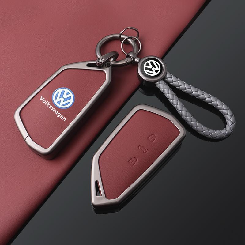 Для VOLKSWAGEN VW Модный Чехол-Оболочка из Цинкового Сплава и Кожи для Автомобильного Пульта ДУ Брелок Для VW Volkswagen Golf 8 2020 ID.3 ID.4 Cupra A