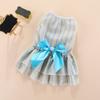 Vertical Striped Summer Pet Clothes Soft Dog Princess Dress Kawaii Pet Dog Skirt