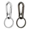 Zinc Alloy Car Key Chain Anti-Lost Keychain with KeyRing Simple Gourd Buckle Carabiner Keychain Auto Waist Belt Clip Holder
