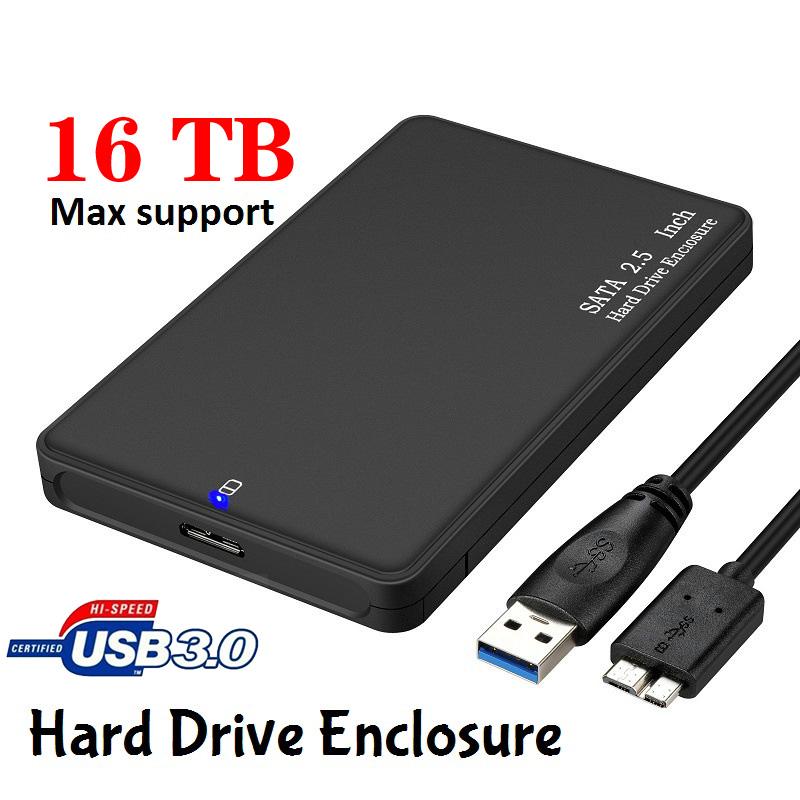 Новый корпус жесткого диска USB 3.0 Корпус жесткого диска для 2,5-дюймового внешнего мобильного жесткого диска SATA (Только оболочка, без жесткого диска)